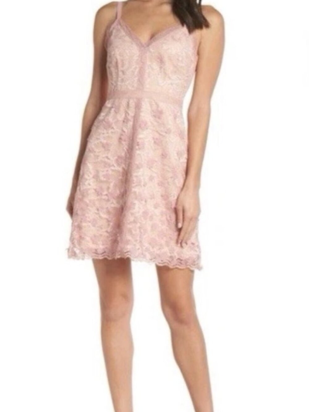 NWT Foxiedox Elisabeth 3D Floral Applique Primrose Pink. Size L